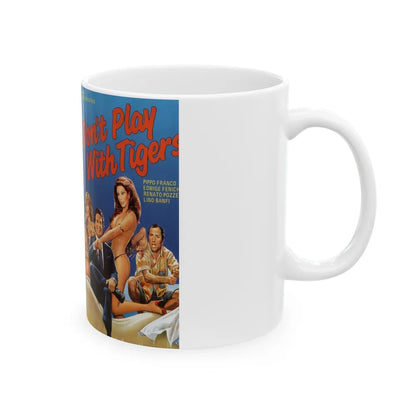 DONT PLAY WITH TIGERS (VHS COVER) - White Coffee Mug-Go Mug Yourself