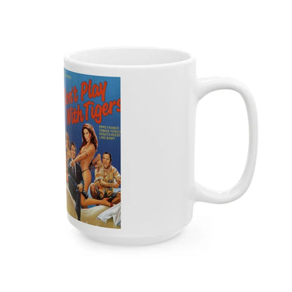 DONT PLAY WITH TIGERS (VHS COVER) - White Coffee Mug-Go Mug Yourself