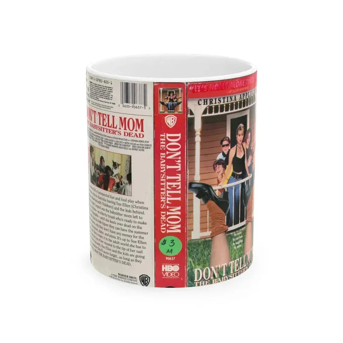 DONT TELL MOM THE BABYSITTERS DEAD (VHS COVER) - White Coffee Mug 11oz - Go Mug Yourself
