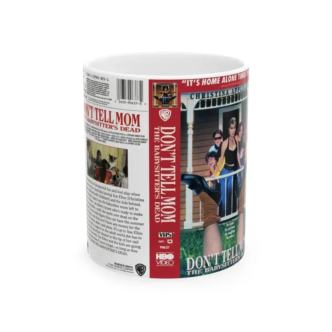 DONT TELL MOM THE BABYSITTERS DEAD2 (VHS COVER) - White Coffee Mug 11oz - Go Mug Yourself