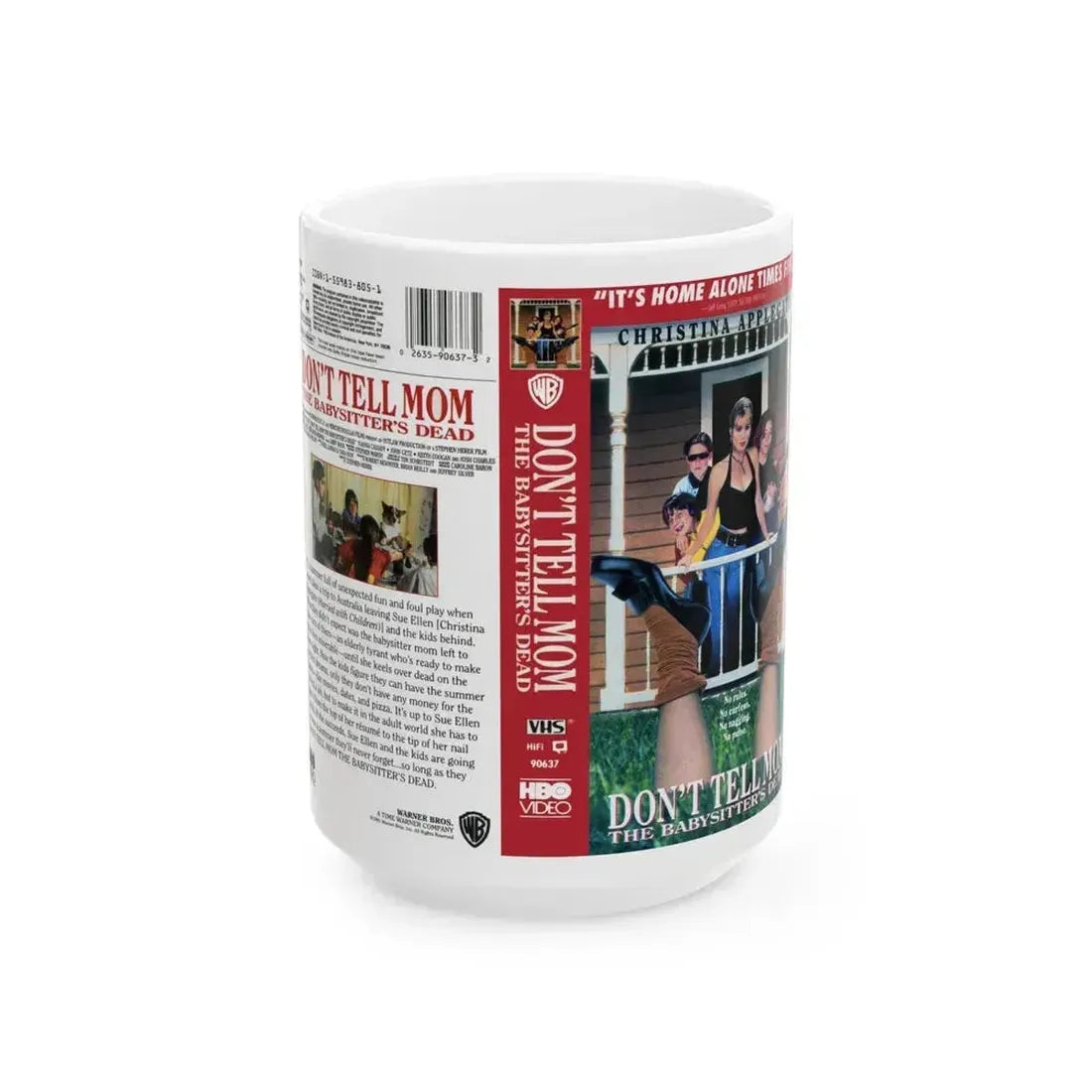 DONT TELL MOM THE BABYSITTERS DEAD2 (VHS COVER) - White Coffee Mug 15oz - Go Mug Yourself
