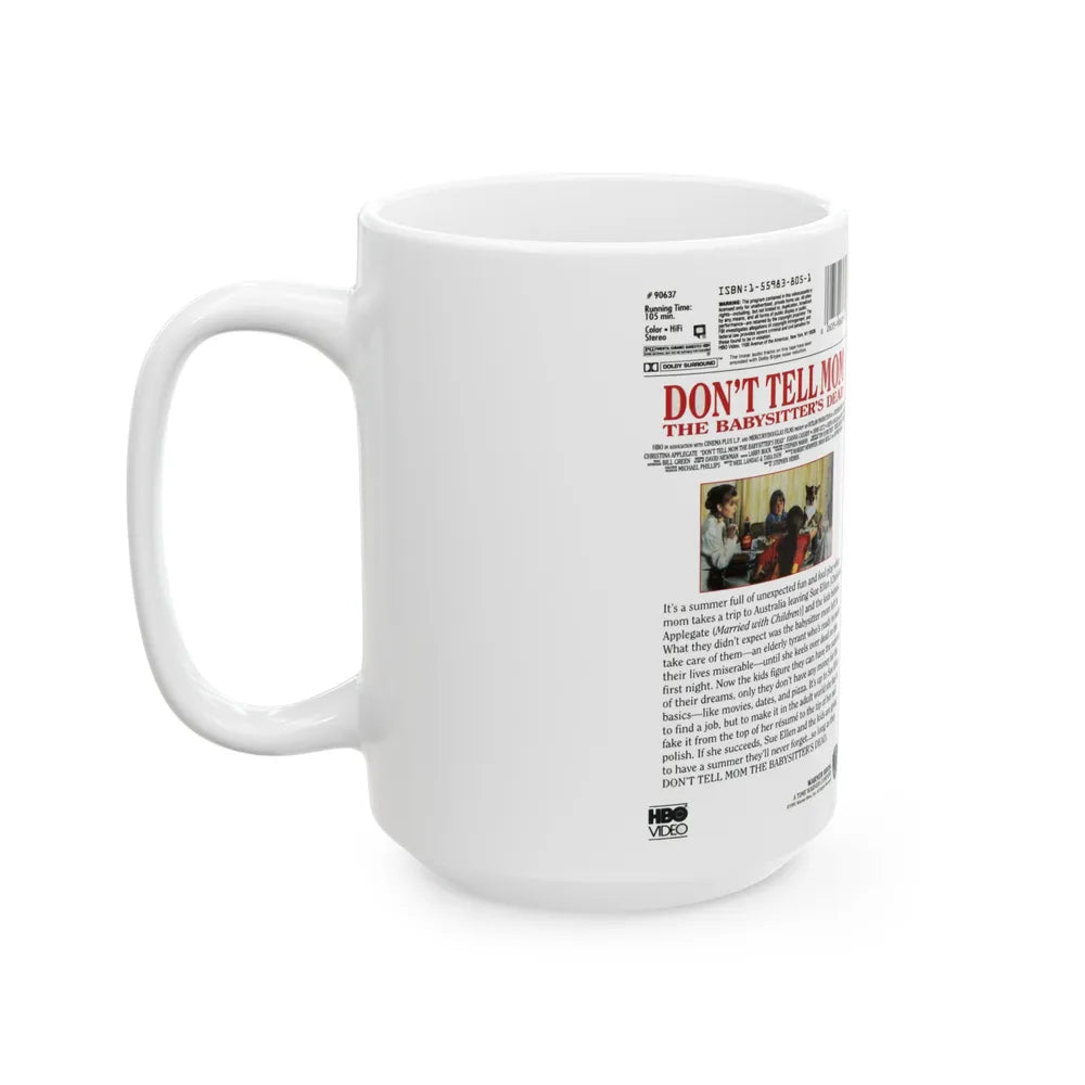 DONT TELL MOM THE BABYSITTERS DEAD2 (VHS COVER) - White Coffee Mug-Go Mug Yourself