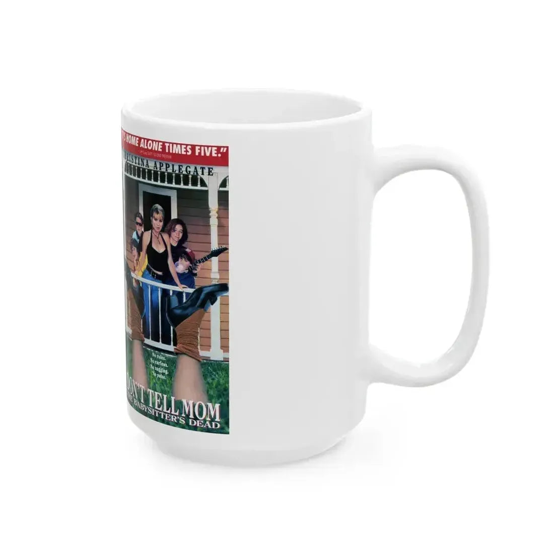 DONT TELL MOM THE BABYSITTERS DEAD2 (VHS COVER) - White Coffee Mug - Go Mug Yourself