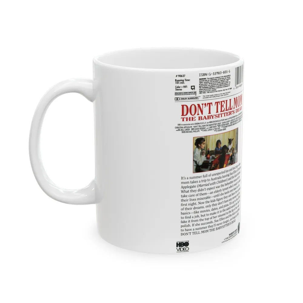 DONT TELL MOM THE BABYSITTERS DEAD2 (VHS COVER) - White Coffee Mug-Go Mug Yourself