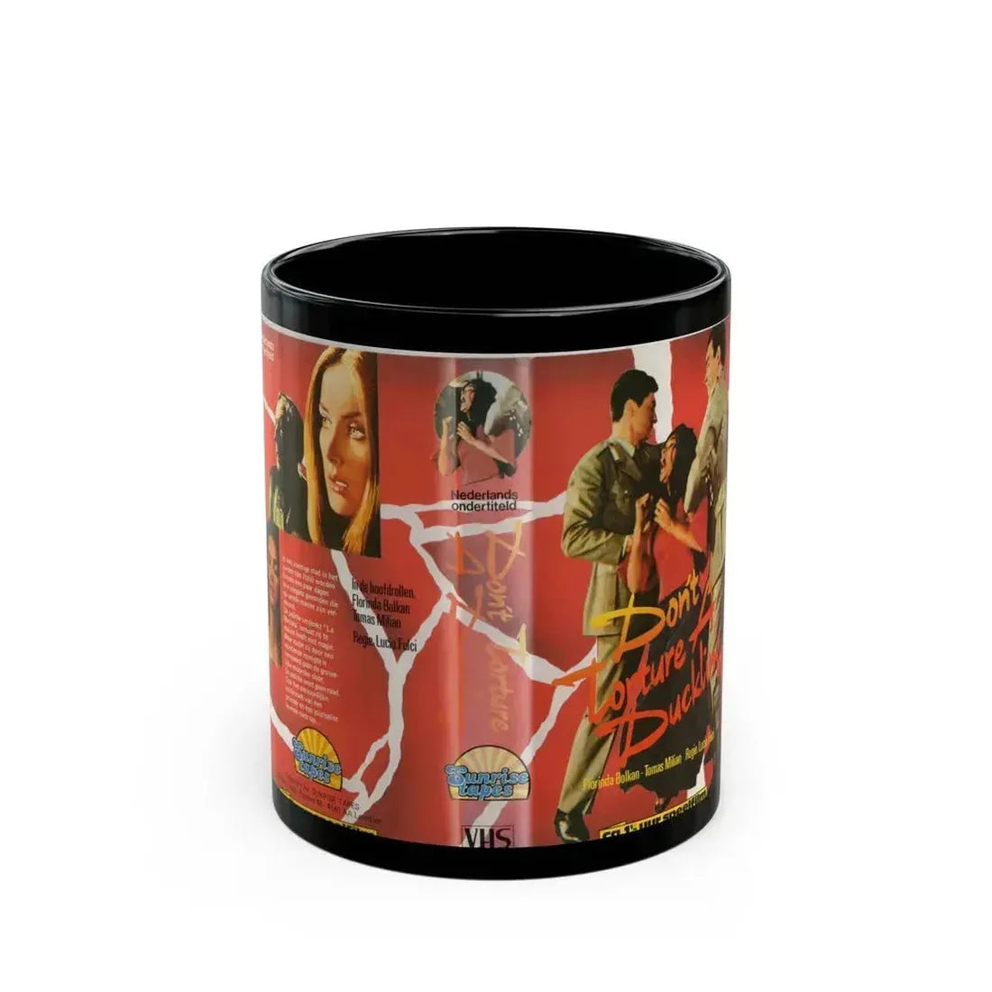 DONT TORTURE A DUCKLING (VHS COVER) - Black Coffee Mug 11oz - Go Mug Yourself