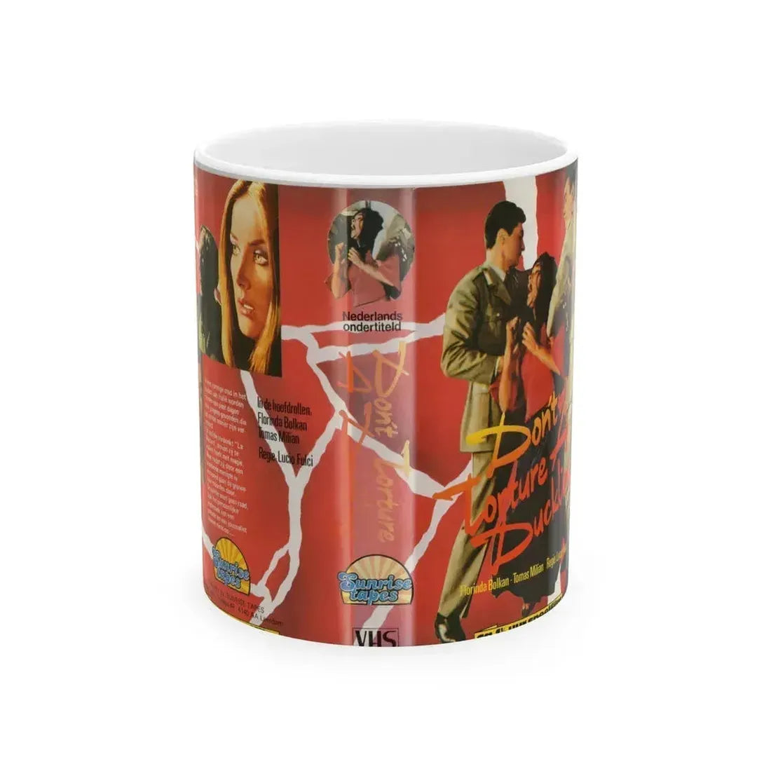 DONT TORTURE A DUCKLING (VHS COVER) - White Coffee Mug 11oz - Go Mug Yourself