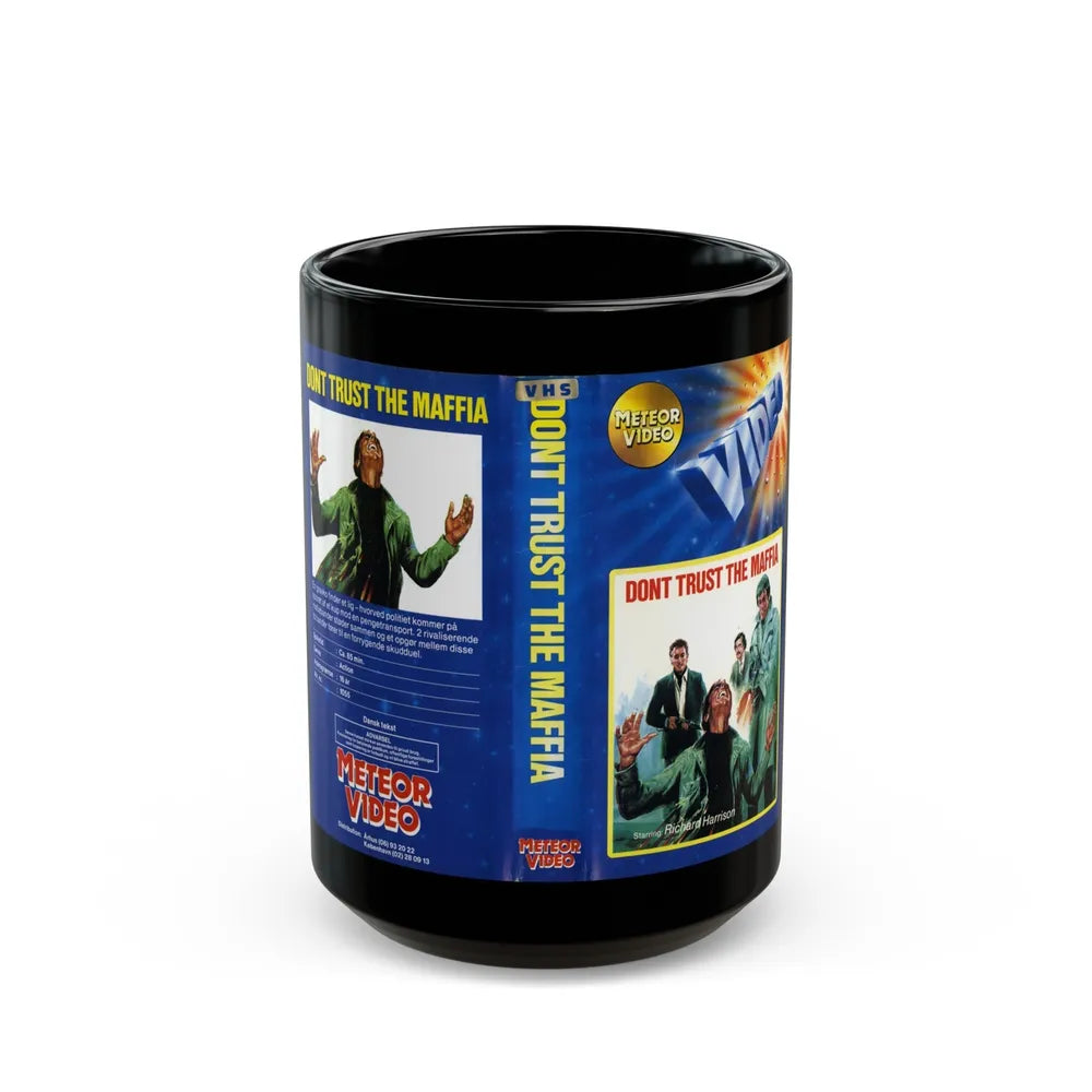 DONT TRUST THE MAFFIA (VHS COVER) - Black Coffee Mug-15oz-Go Mug Yourself