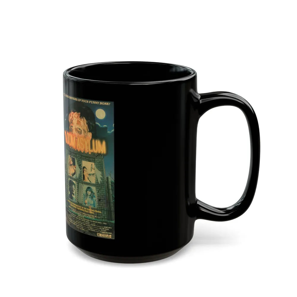 DOOM ASYLUM (VHS COVER) - Black Coffee Mug-Go Mug Yourself