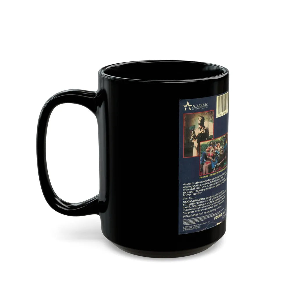 DOOM ASYLUM (VHS COVER) - Black Coffee Mug-Go Mug Yourself