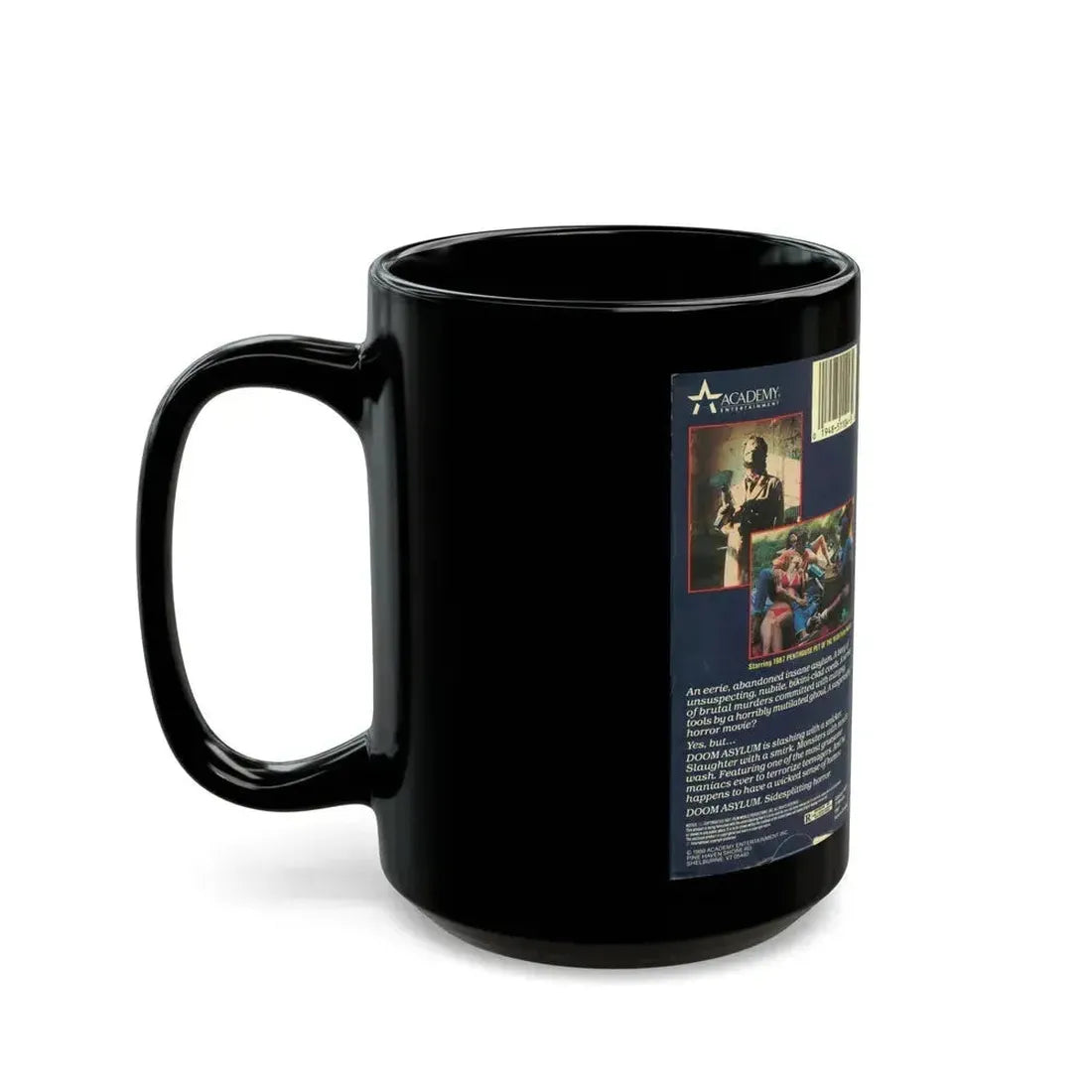 DOOM ASYLUM (VHS COVER) - Black Coffee Mug - Go Mug Yourself