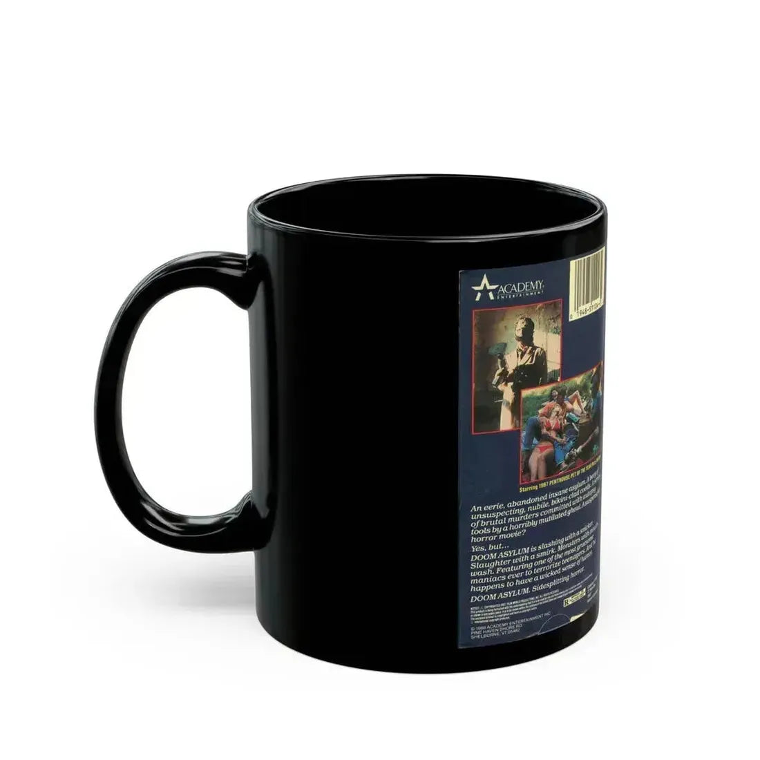 DOOM ASYLUM (VHS COVER) - Black Coffee Mug - Go Mug Yourself