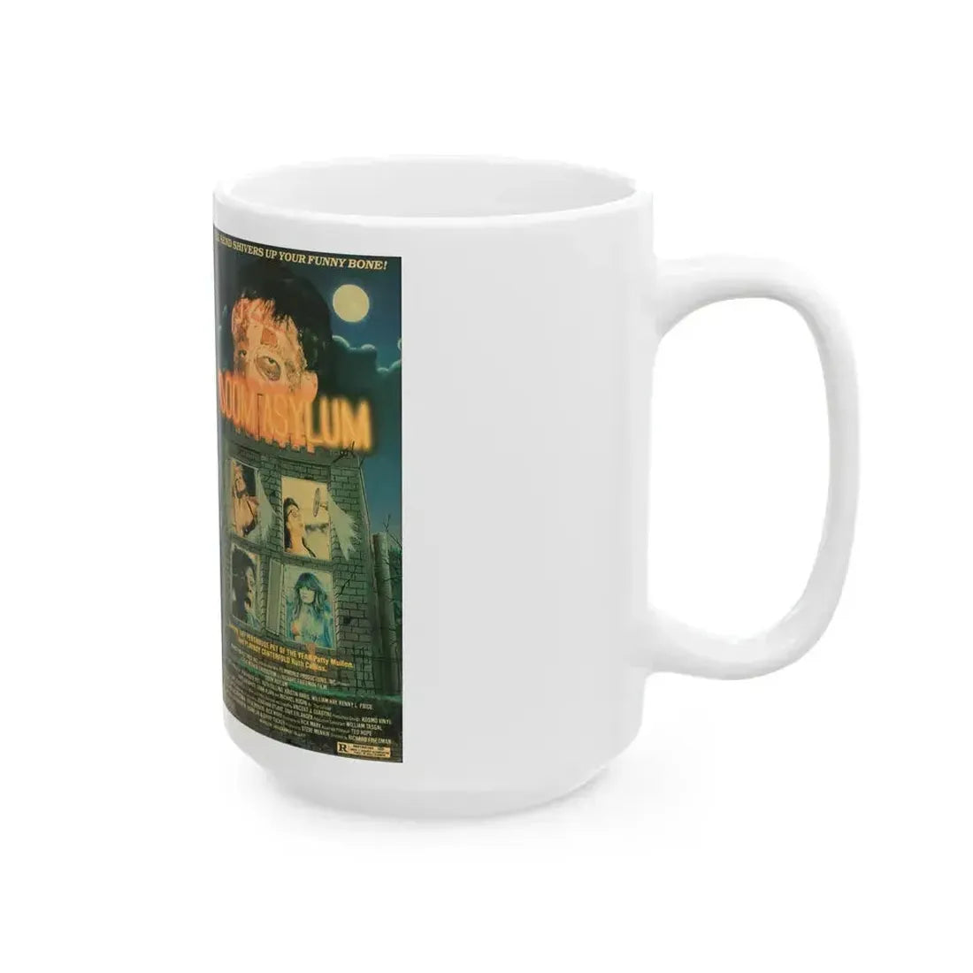 DOOM ASYLUM (VHS COVER) - White Coffee Mug - Go Mug Yourself