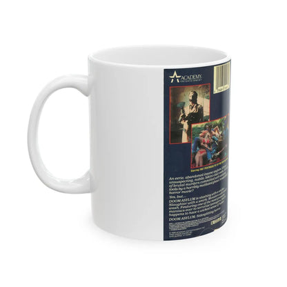 DOOM ASYLUM (VHS COVER) - White Coffee Mug-Go Mug Yourself