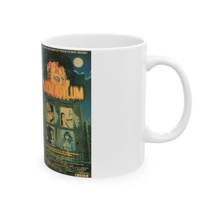 DOOM ASYLUM (VHS COVER) - White Coffee Mug-Go Mug Yourself