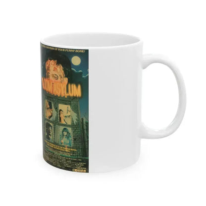 DOOM ASYLUM (VHS COVER) - White Coffee Mug - Go Mug Yourself