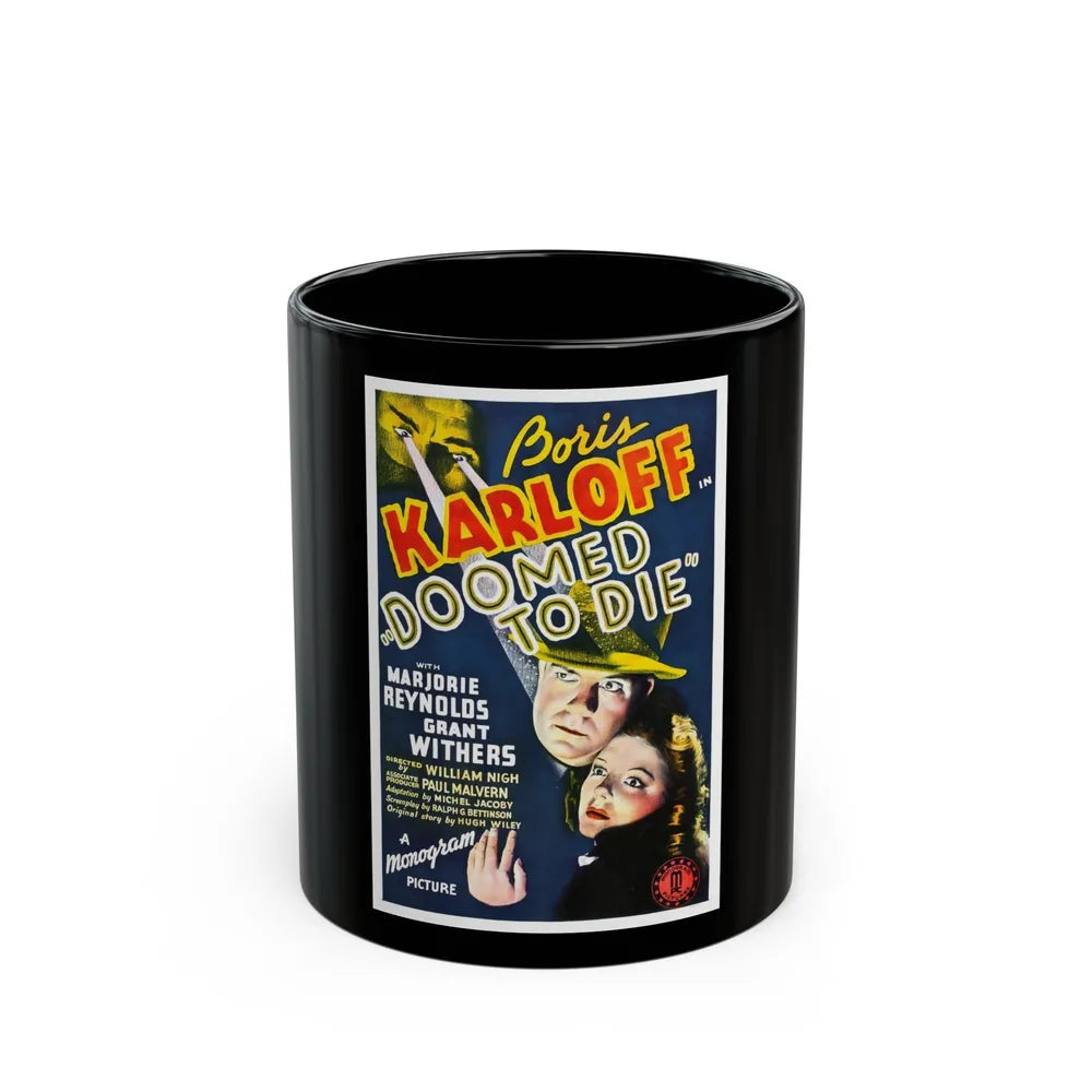 DOOMED TO DIE 1980 Movie Poster - Black Coffee Mug-11oz-Go Mug Yourself