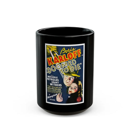 DOOMED TO DIE 1980 Movie Poster - Black Coffee Mug-15oz-Go Mug Yourself