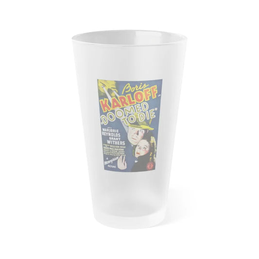 DOOMED TO DIE 1980 Movie Poster - Frosted Pint Glass 16oz-16oz-Frosted-Go Mug Yourself