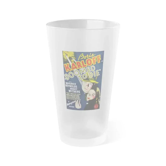 DOOMED TO DIE 1980 Movie Poster - Frosted Pint Glass 16oz 16oz Frosted - Go Mug Yourself