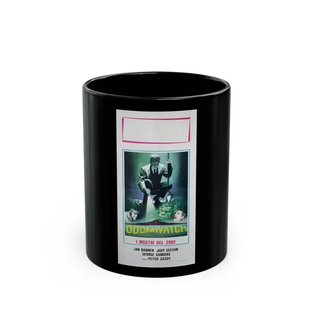 DOOMWATCH 1972 Movie Poster - Black Coffee Mug 11oz - Go Mug Yourself