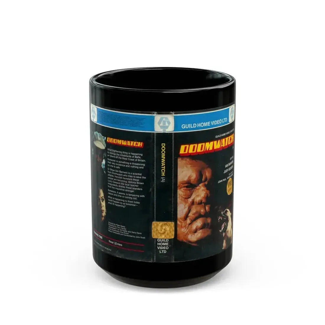 DOOMWATCH (VHS COVER) - Black Coffee Mug 15oz - Go Mug Yourself