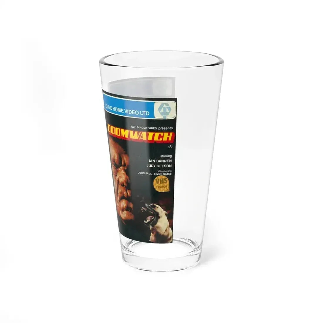 DOOMWATCH (VHS COVER) Pint Glass 16oz - Go Mug Yourself