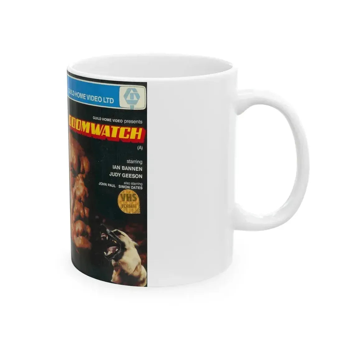 DOOMWATCH (VHS COVER) - White Coffee Mug - Go Mug Yourself