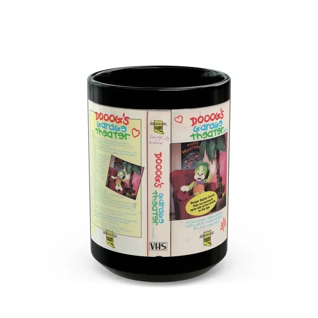 DOOOGS GARAGE THEATER VULUME 1 (VHS COVER) - Black Coffee Mug 15oz - Go Mug Yourself