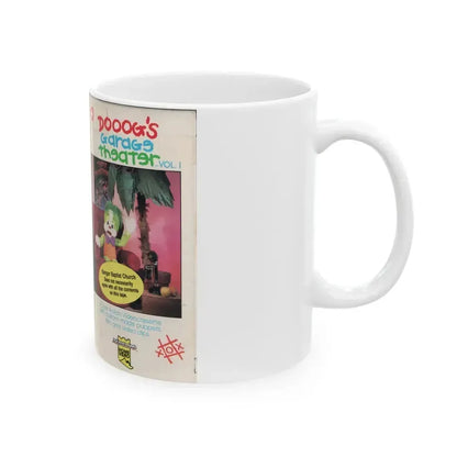 DOOOGS GARAGE THEATER VULUME 1 (VHS COVER) - White Coffee Mug - Go Mug Yourself
