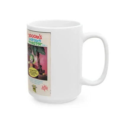 DOOOGS GARAGE THEATER VULUME 1 (VHS COVER) - White Coffee Mug - Go Mug Yourself