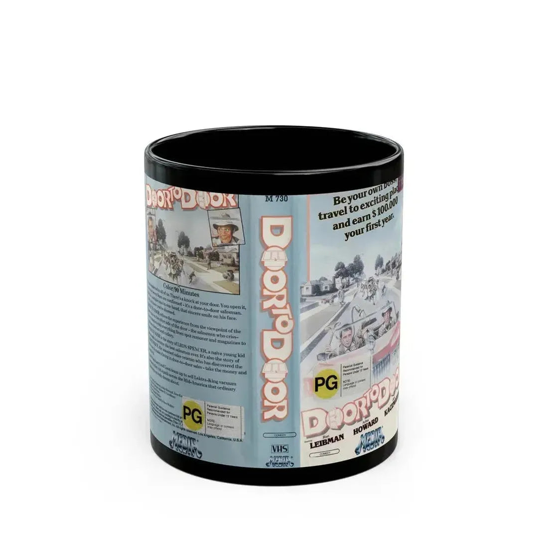 DOOR TO DOOR (VHS COVER) - Black Coffee Mug 11oz - Go Mug Yourself