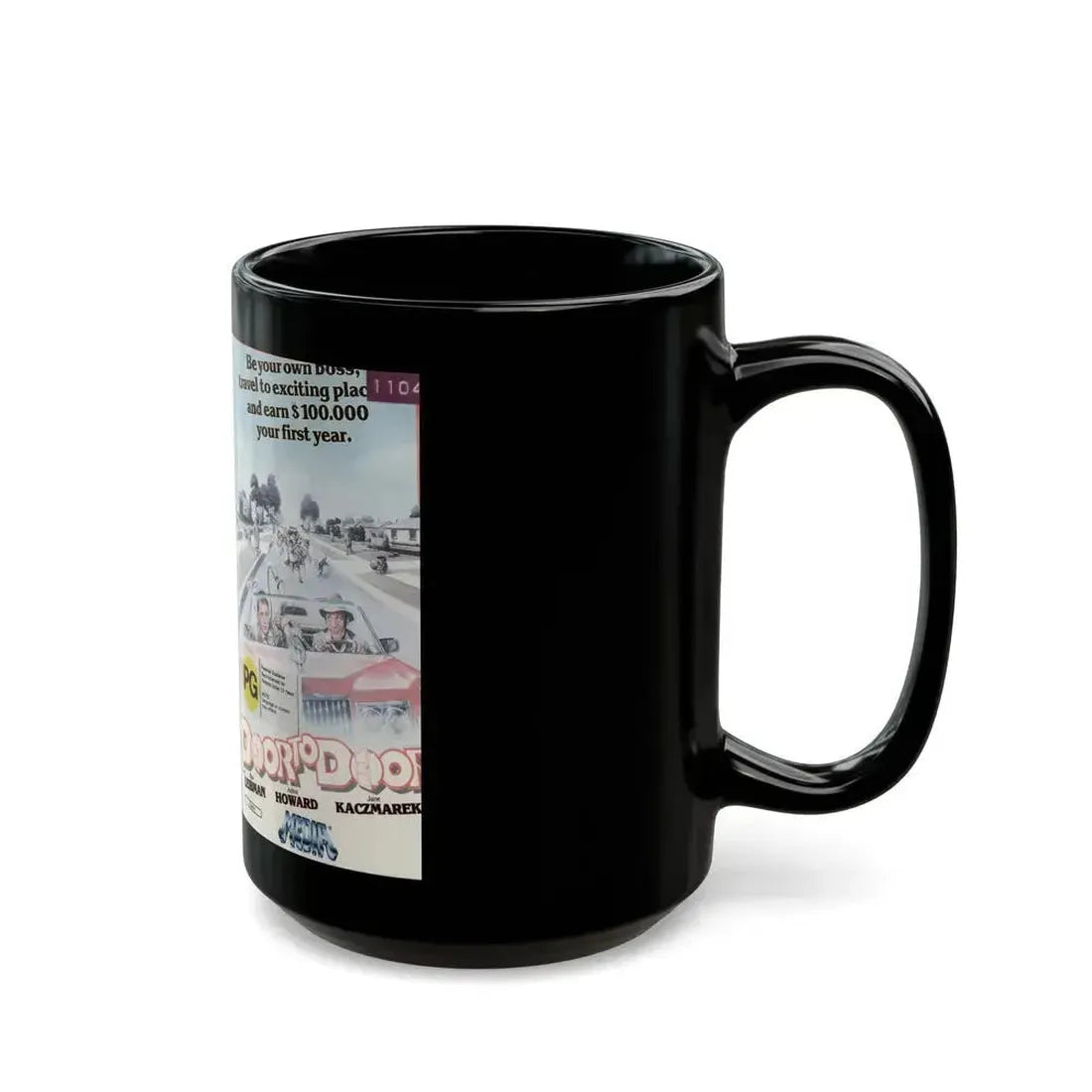 DOOR TO DOOR (VHS COVER) - Black Coffee Mug - Go Mug Yourself