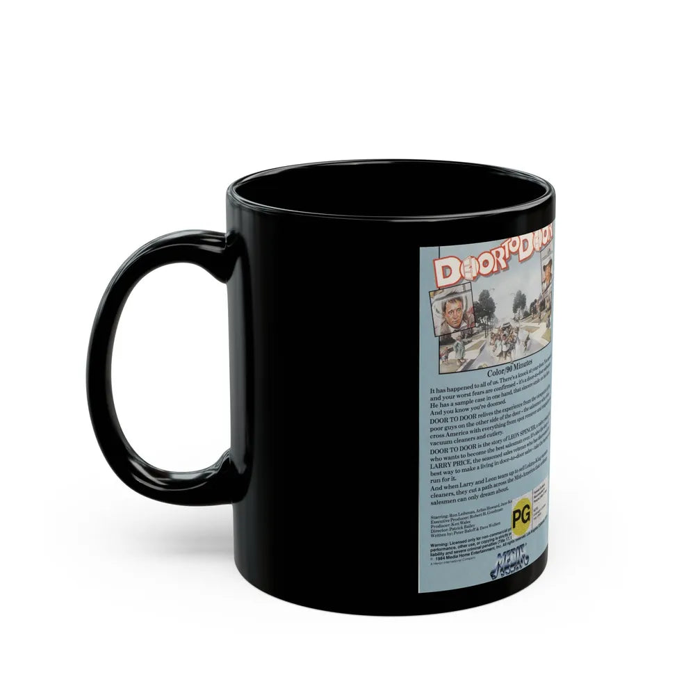 DOOR TO DOOR (VHS COVER) - Black Coffee Mug-Go Mug Yourself