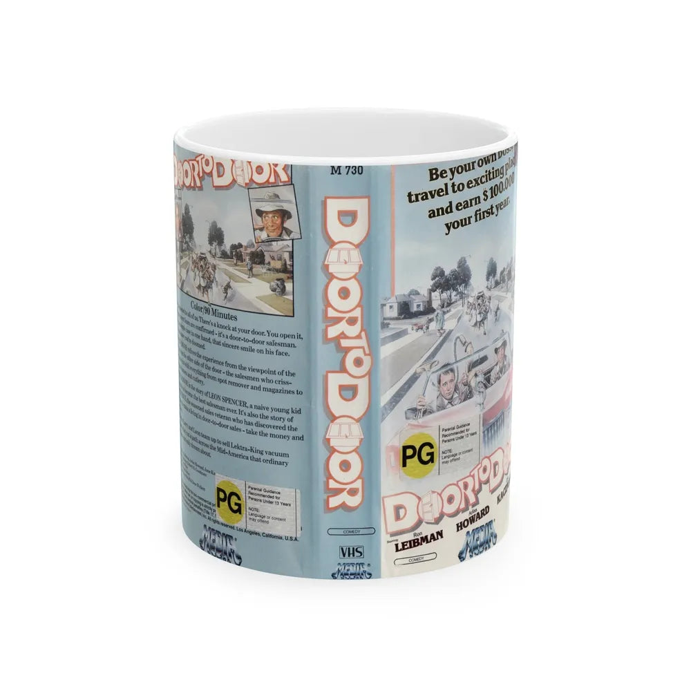 DOOR TO DOOR (VHS COVER) - White Coffee Mug-11oz-Go Mug Yourself