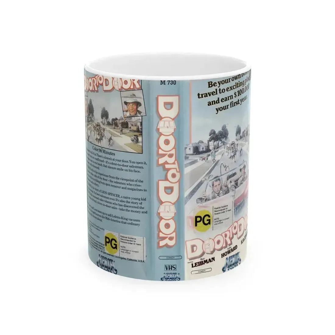 DOOR TO DOOR (VHS COVER) - White Coffee Mug 11oz - Go Mug Yourself
