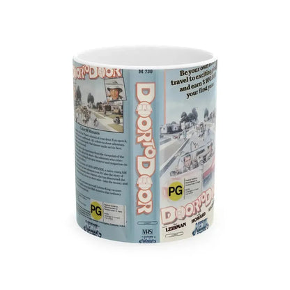 DOOR TO DOOR (VHS COVER) - White Coffee Mug 11oz - Go Mug Yourself