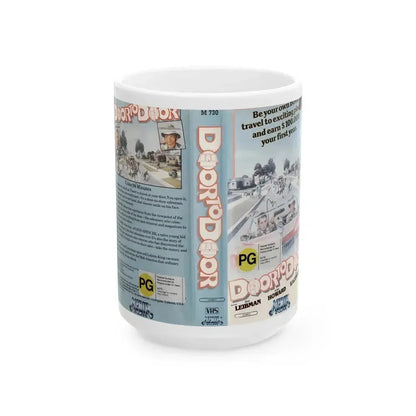 DOOR TO DOOR (VHS COVER) - White Coffee Mug 15oz - Go Mug Yourself
