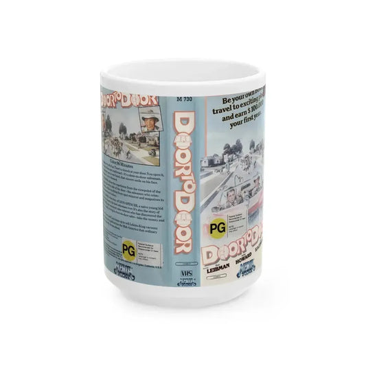 DOOR TO DOOR (VHS COVER) - White Coffee Mug 15oz - Go Mug Yourself