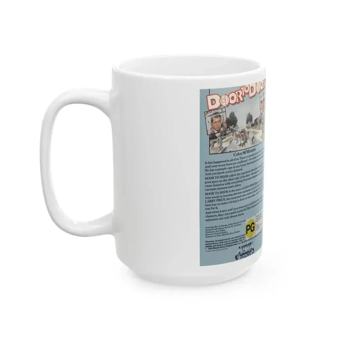 DOOR TO DOOR (VHS COVER) - White Coffee Mug - Go Mug Yourself