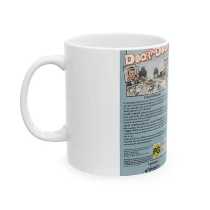 DOOR TO DOOR (VHS COVER) - White Coffee Mug - Go Mug Yourself