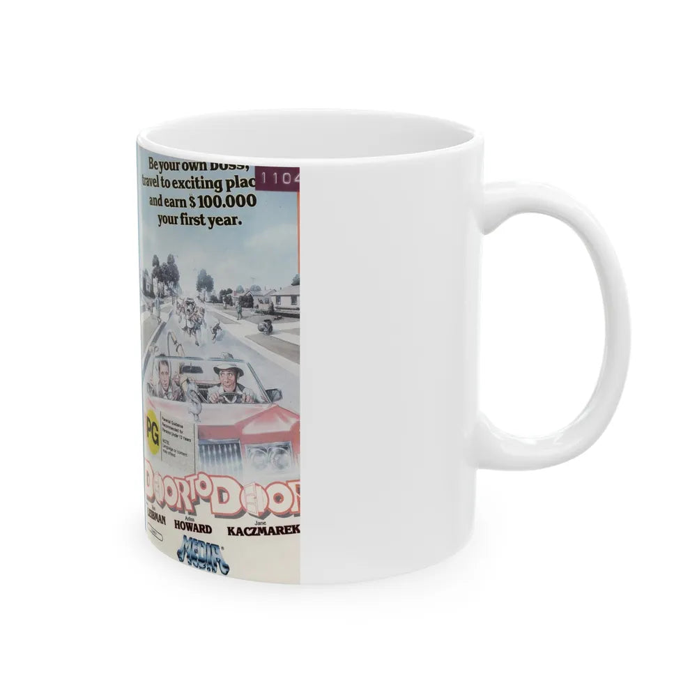 DOOR TO DOOR (VHS COVER) - White Coffee Mug-Go Mug Yourself