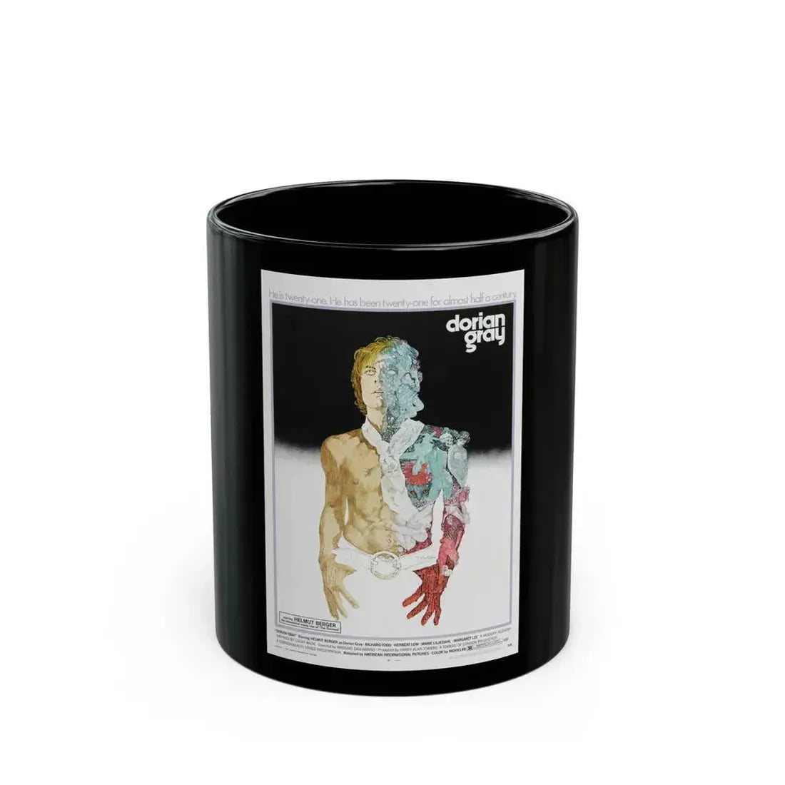 DORIAN GRAY 1970 Movie Poster - Black Coffee Mug 11oz - Go Mug Yourself