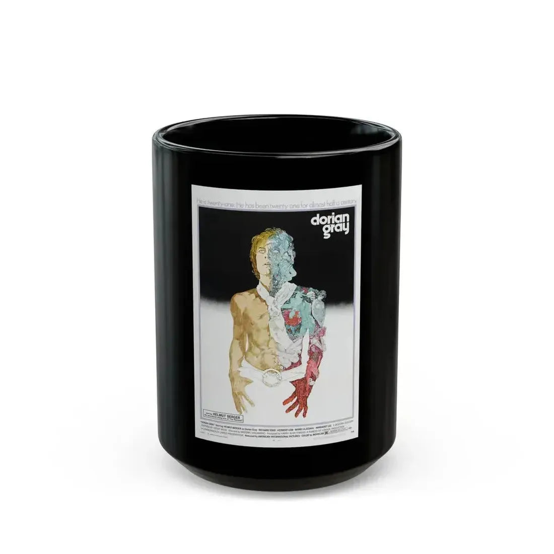 DORIAN GRAY 1970 Movie Poster - Black Coffee Mug 15oz - Go Mug Yourself