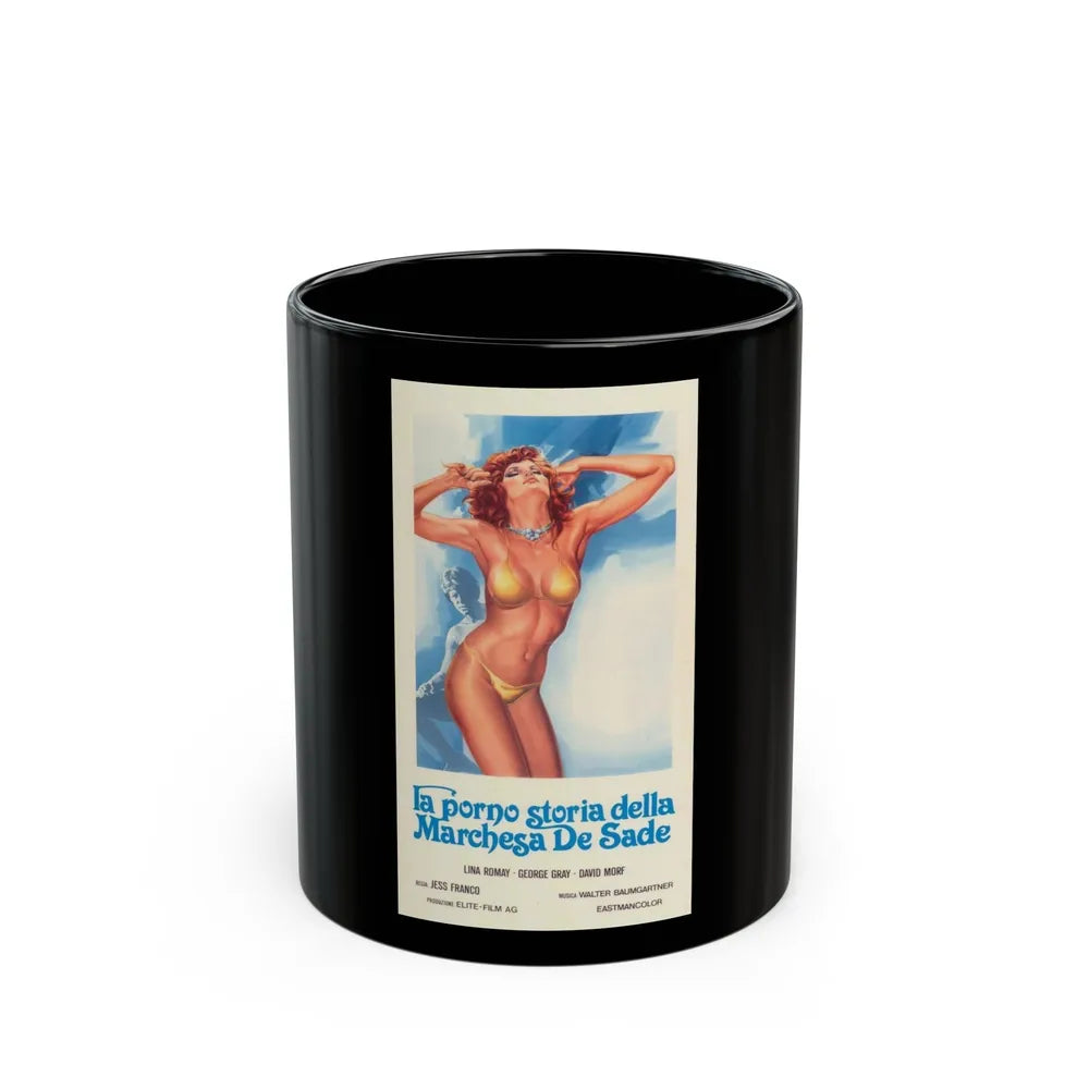 DORIANA GREY 1976 Movie Poster - Black Coffee Mug-11oz-Go Mug Yourself