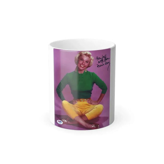 Doris Day #110 (Vintage Female Icon) Color Changing Coffee Mug 11oz - Go Mug Yourself