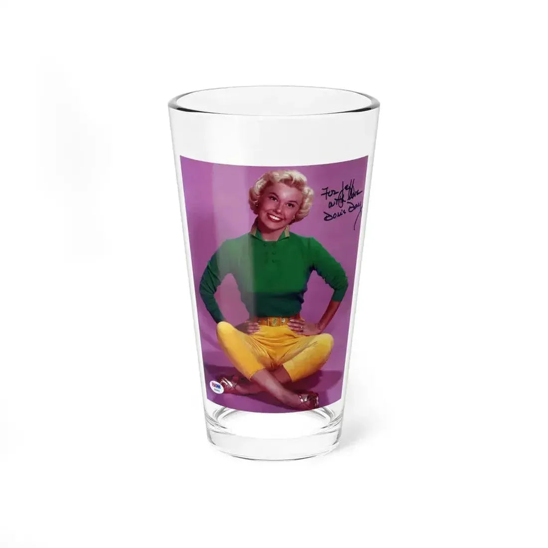 Doris Day #110 (Vintage Female Icon) Pint Glass 16oz 16oz - Go Mug Yourself