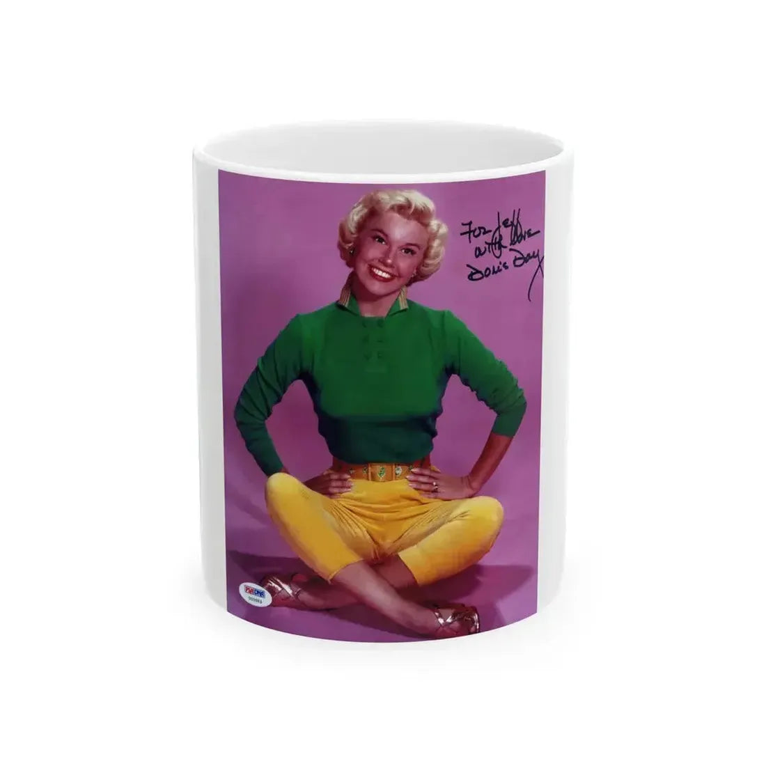 Doris Day #110 (Vintage Female Icon) White Coffee Mug 11oz - Go Mug Yourself