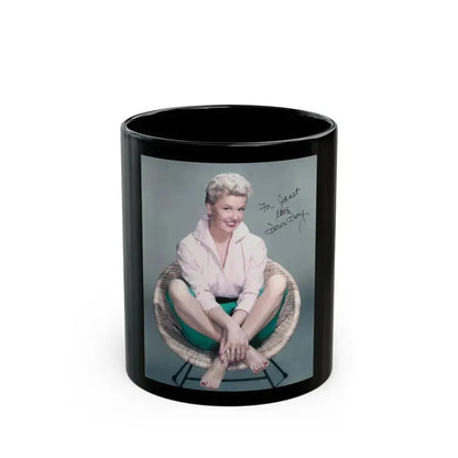 Doris Day #111 (Vintage Female Icon) Black Coffee Mug 11oz - Go Mug Yourself