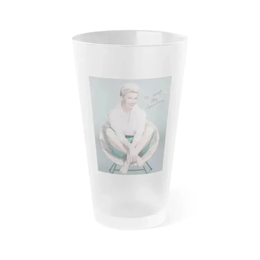 Doris Day #111 (Vintage Female Icon) Frosted Pint Glass 16oz 16oz Frosted - Go Mug Yourself