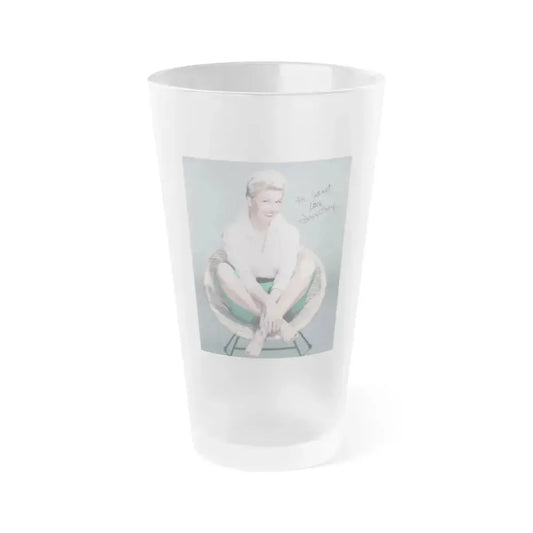 Doris Day #111 (Vintage Female Icon) Frosted Pint Glass 16oz 16oz Frosted - Go Mug Yourself
